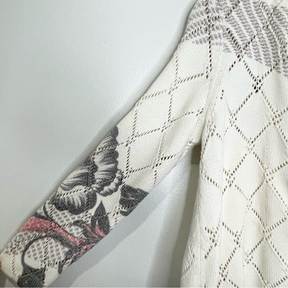 Anthropologie Knitted and Knotted Open Front Cardigan Size S - Picture 4 of 6